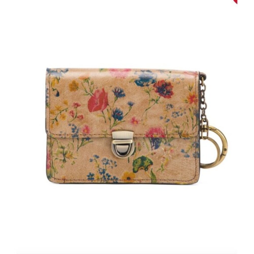 Patricia Nash Patricia Nas Rose Lanza Key Fob Handoff Leather Wallet In Gift box